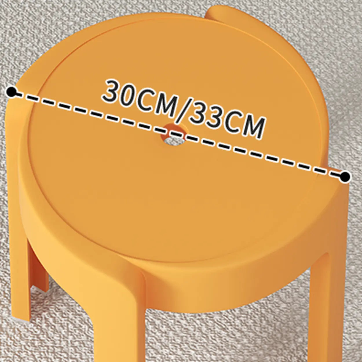Modern Multi-Color Round Synthetic Bar Stool — Khaki