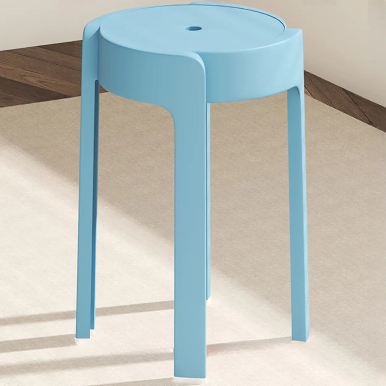 Modern Multi-Color Round Synthetic Bar Stool — Matcha Green