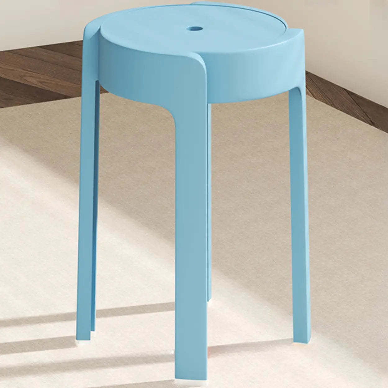 Modern Multi-Color Round Synthetic Bar Stool — Matcha Green