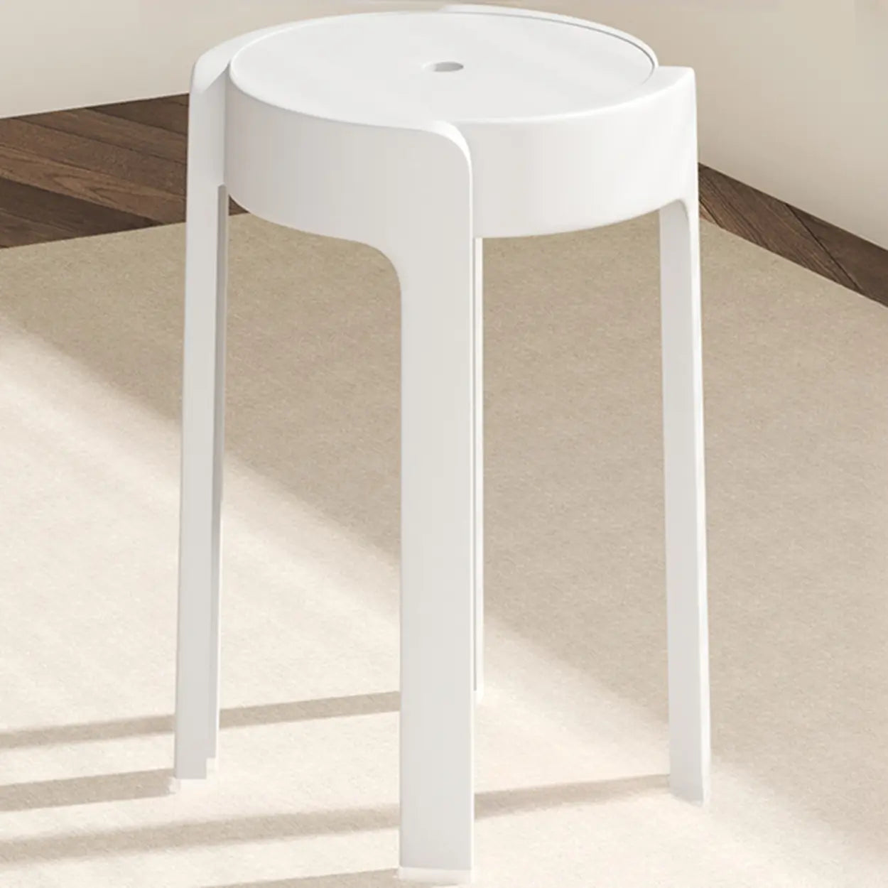 Modern Multi-Color Round Synthetic Bar Stool — Pink