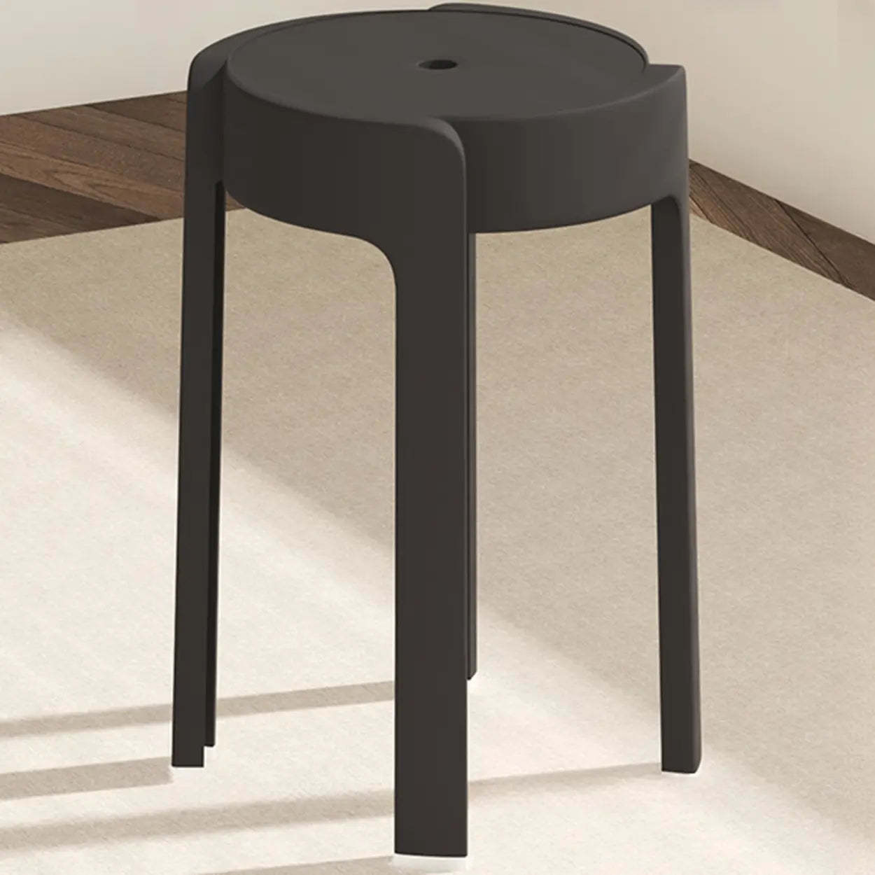 Modern Multi-Color Round Synthetic Bar Stool — Pink