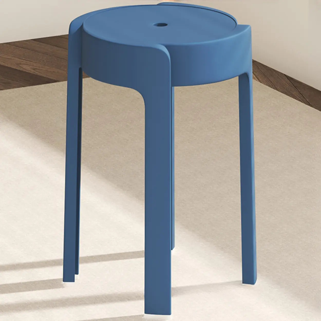 Modern Multi-Color Round Synthetic Bar Stool — Premium Grey