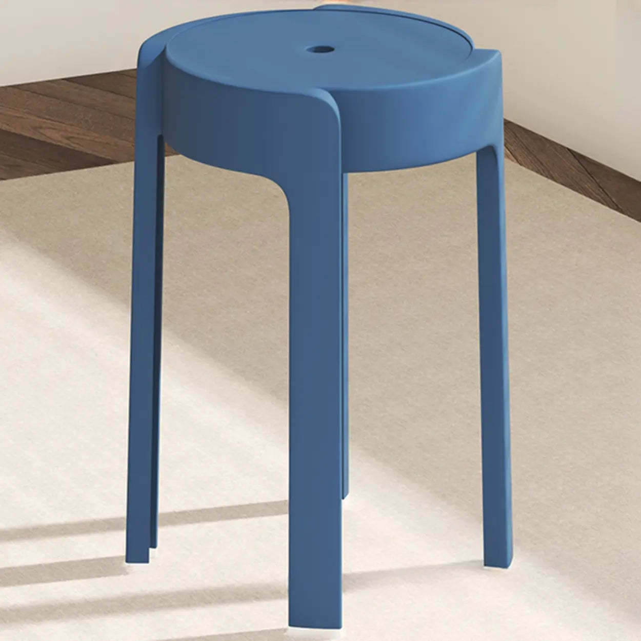 Modern Multi-Color Round Synthetic Bar Stool — Premium Grey