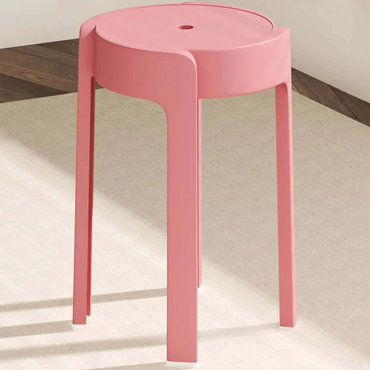 Modern Multi-Color Round Synthetic Bar Stool — Premium Grey
