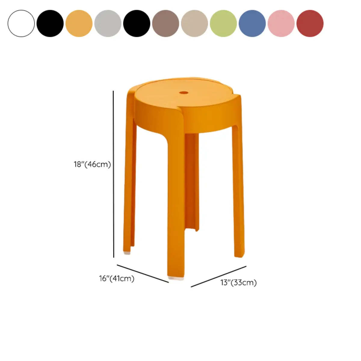 Modern Multi-Color Round Synthetic Bar Stool