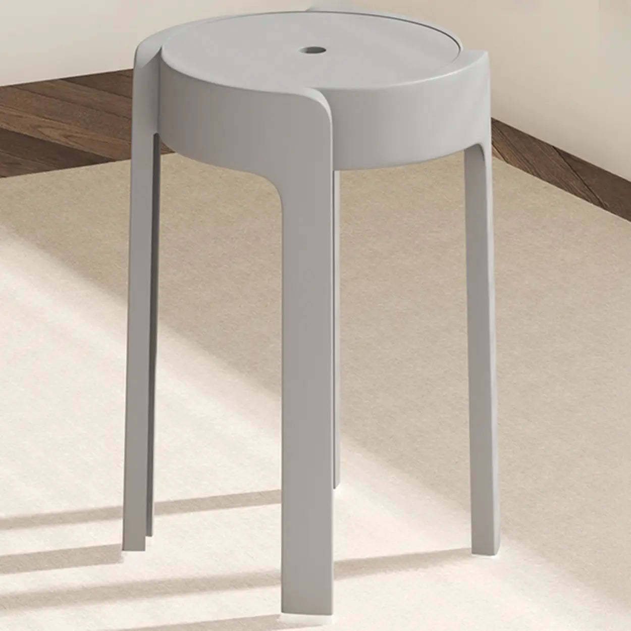 Modern Multi-Color Round Synthetic Bar Stool — Croci