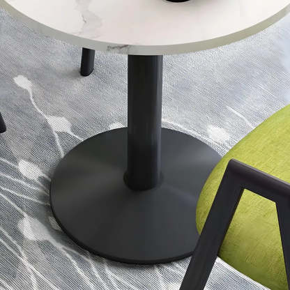 Modern Round White Bistro Dining Table