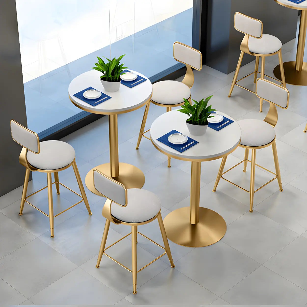 Modern Round White Sintered Stone Dining Table