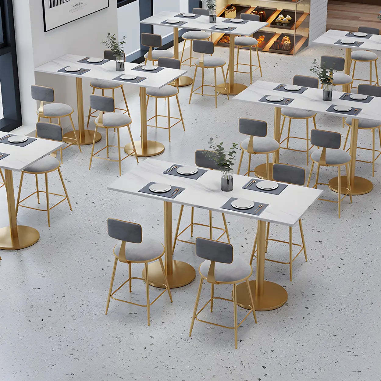 Modern Round White Sintered Stone Dining Table