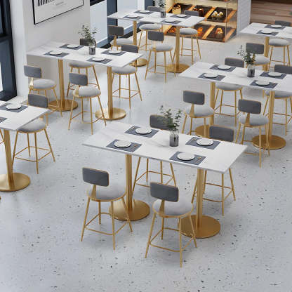 Modern Round White Sintered Stone Dining Table