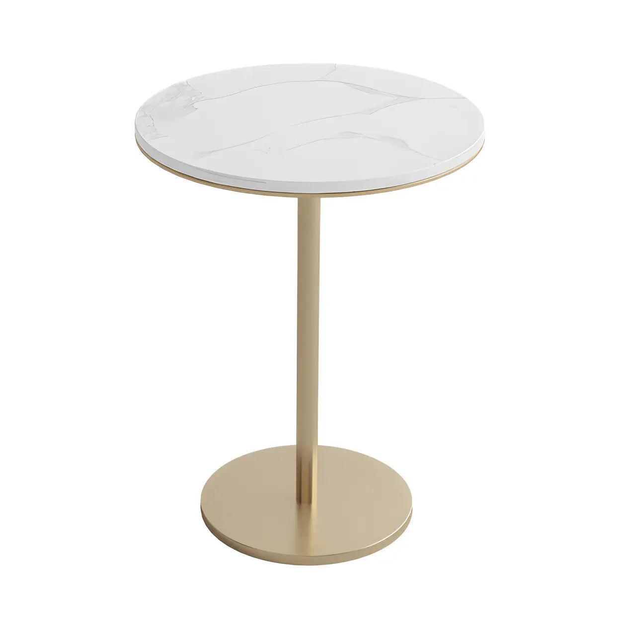 Modern Round White Sintered Stone Dining Table