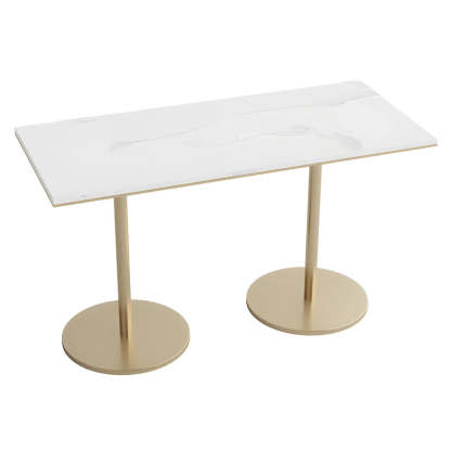 Modern Round White Sintered Stone Dining Table
