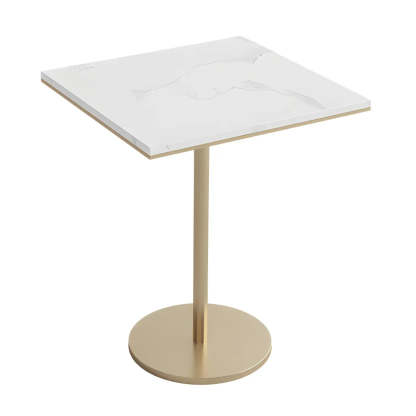 Modern Round White Sintered Stone Dining Table