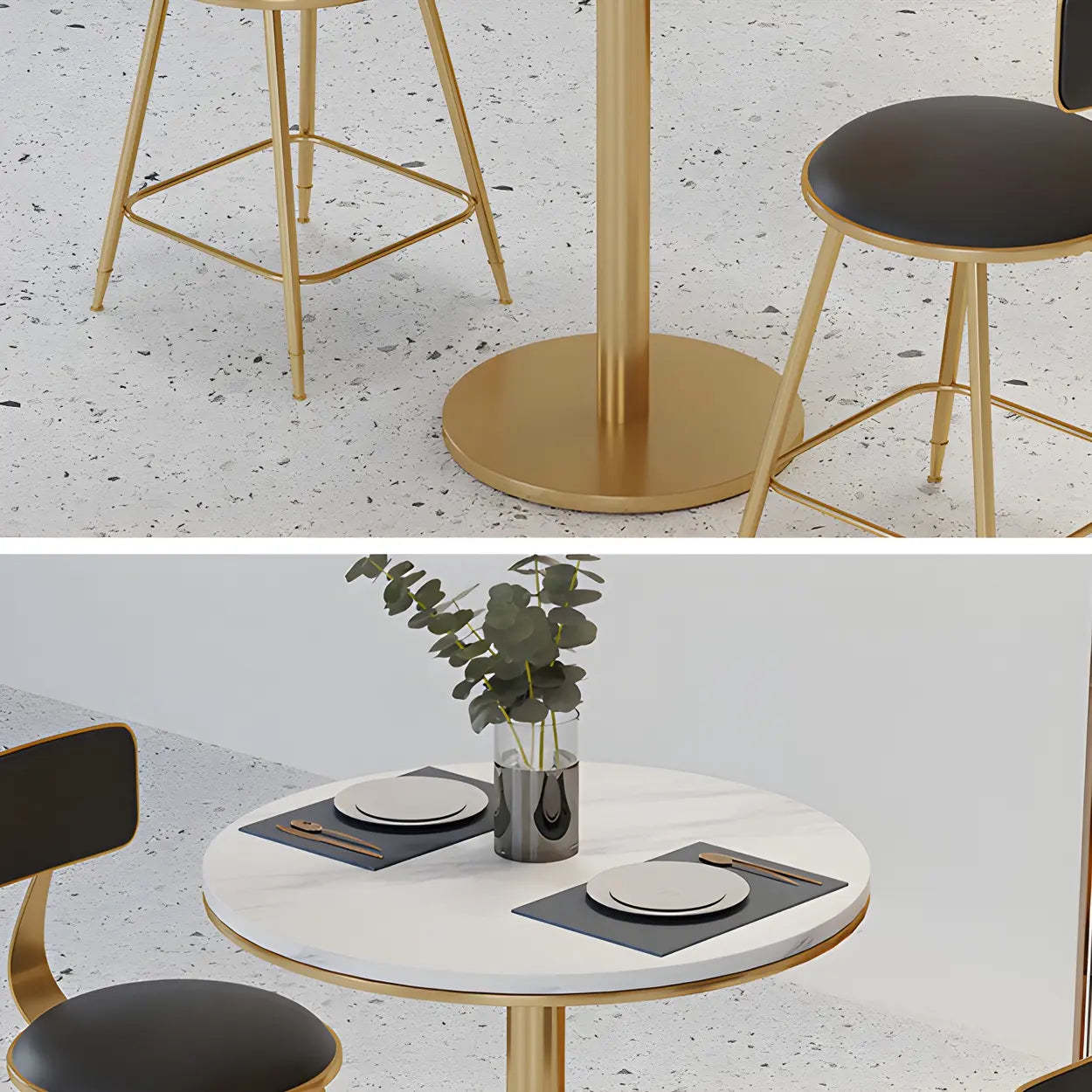 Modern Round White Sintered Stone Dining Table