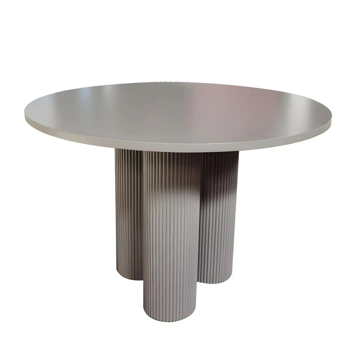 Modern Round White Oak Dining Table