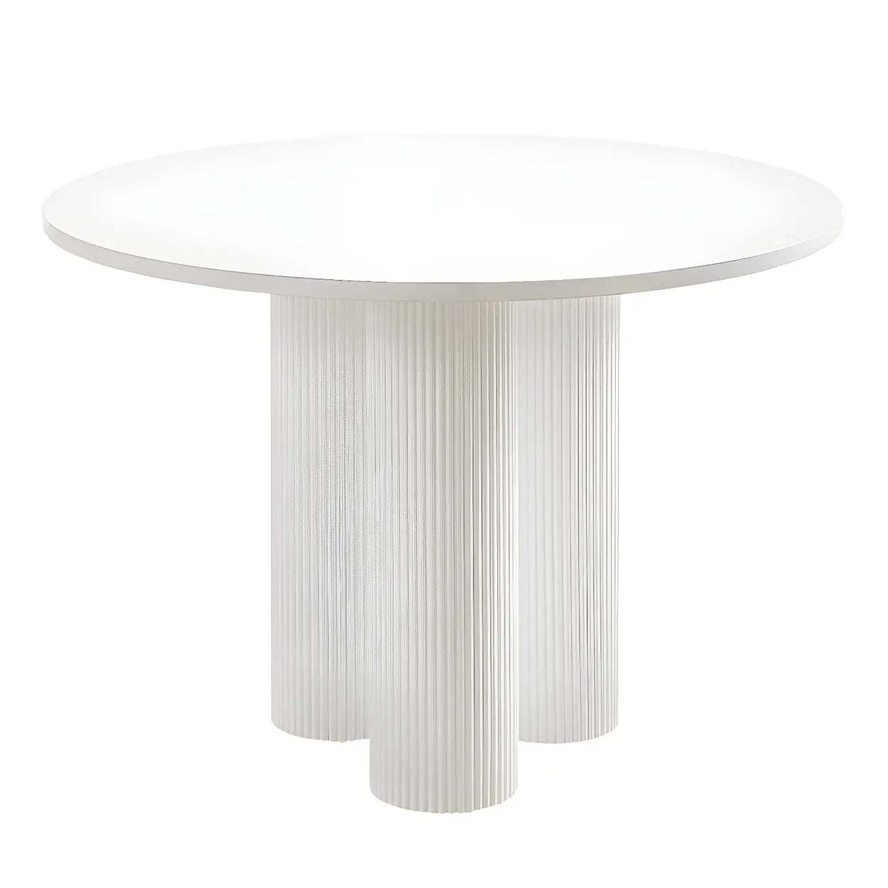 Modern Round White Oak Dining Table
