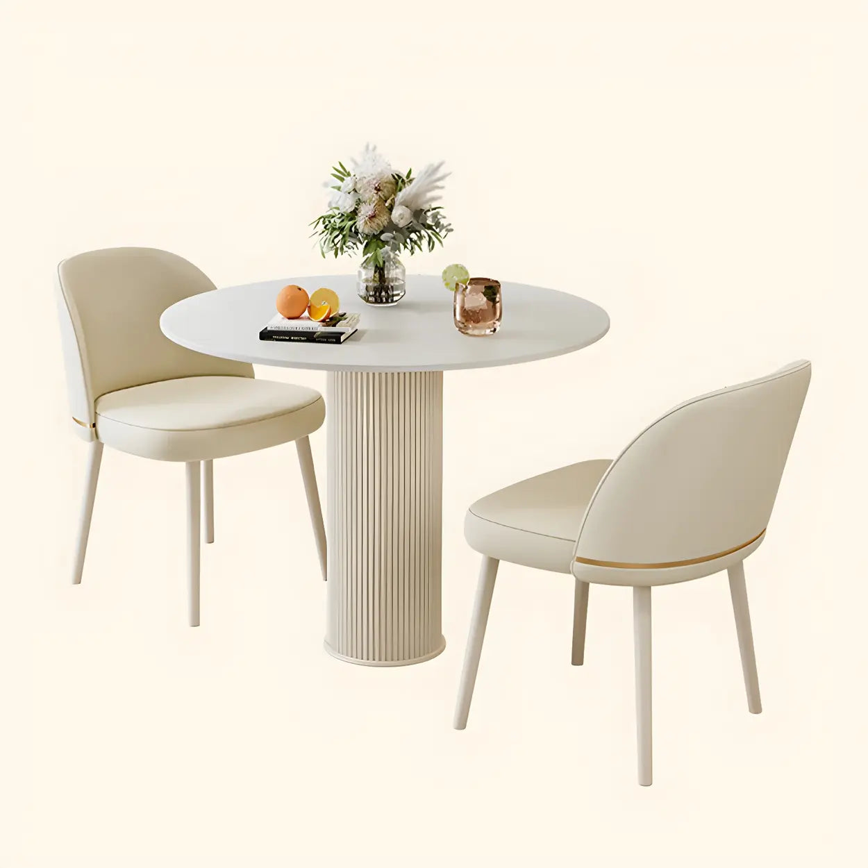 Compact Round Wood Dining Table