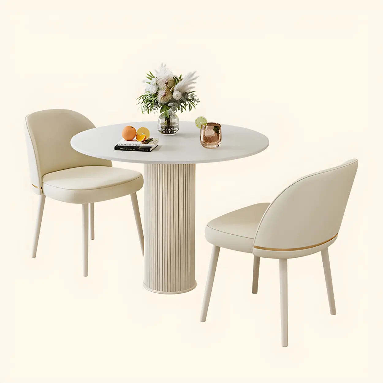Compact Round Wood Dining Table