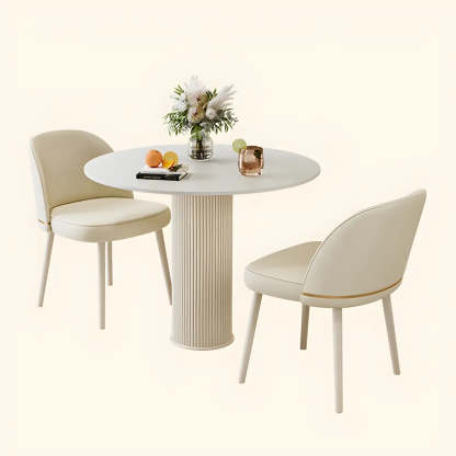Compact Round Wood Dining Table