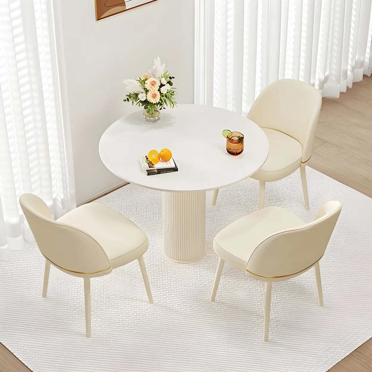 Compact Round Wood Dining Table