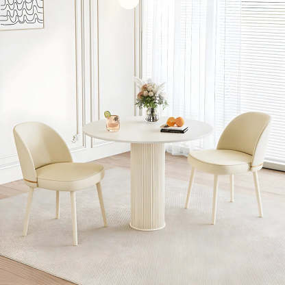 Compact Round Wood Dining Table