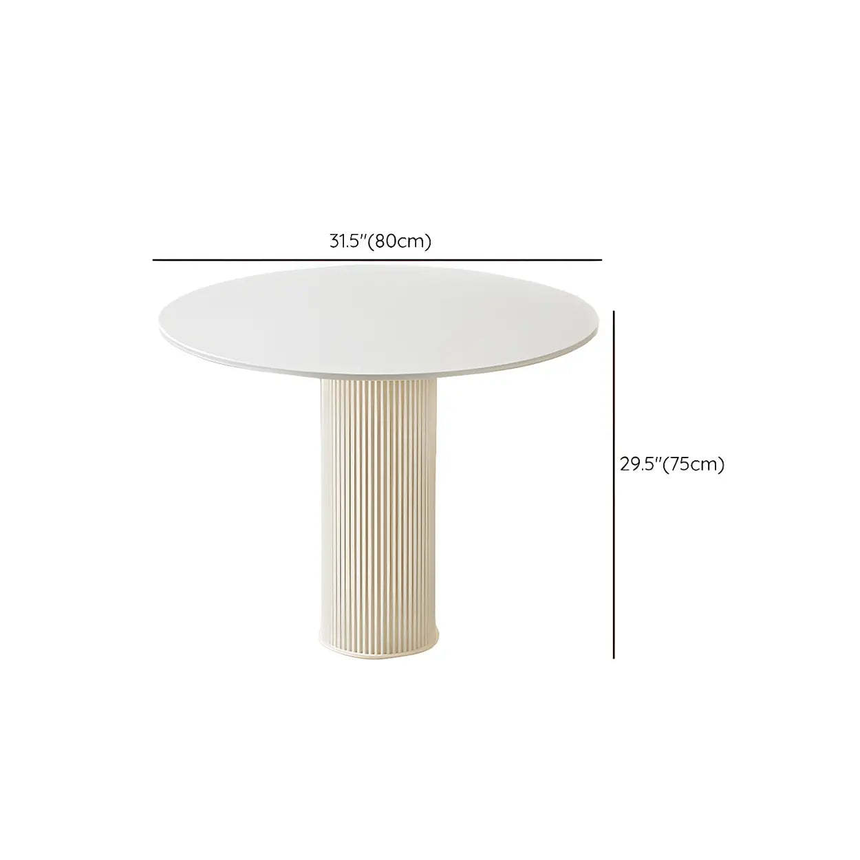 Compact Round Wood Dining Table