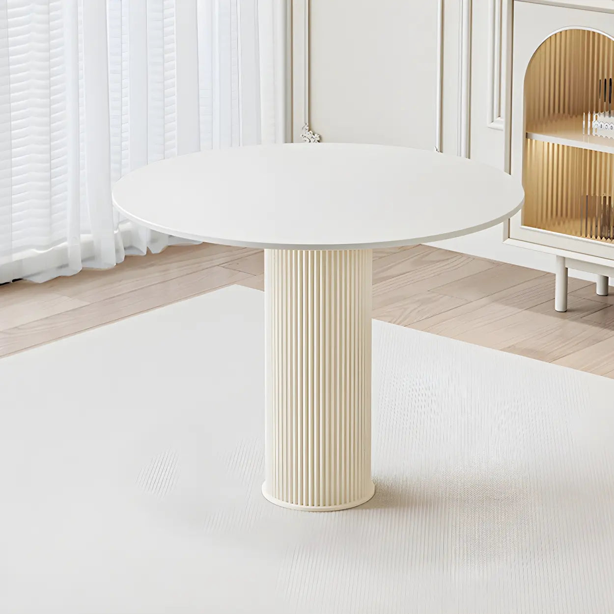 Compact Round Wood Dining Table