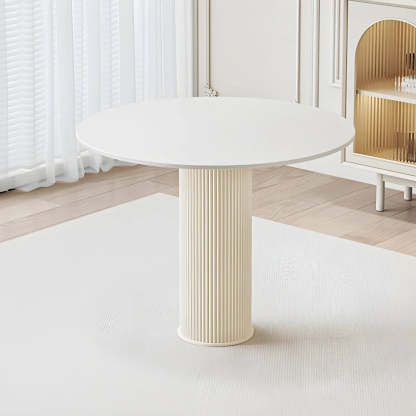 Compact Round Wood Dining Table