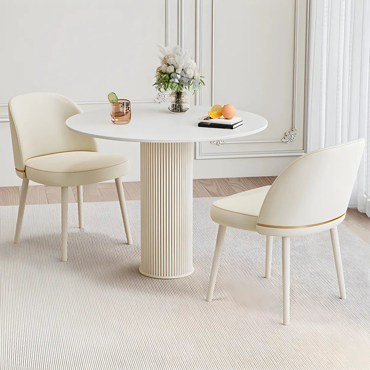 Compact Round Wood Dining Table