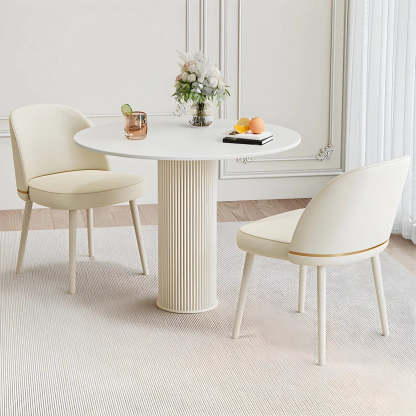 Compact Round Wood Dining Table