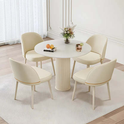Compact Round Wood Dining Table