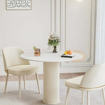 Compact Round Wood Dining Table