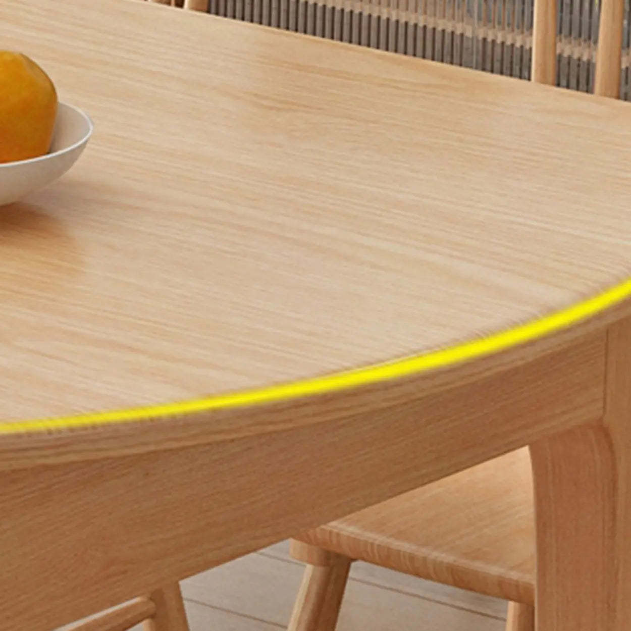 Modern Round Extendable Wood Kitchen Dining Table