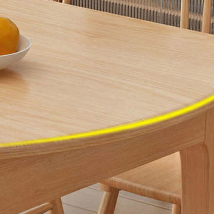 Modern Round Extendable Wood Kitchen Dining Table