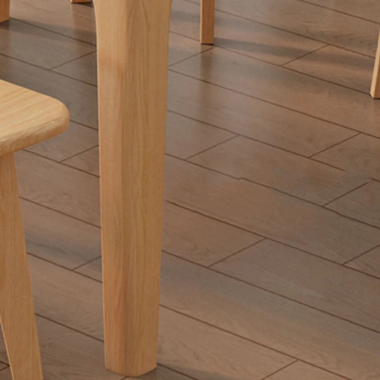 Modern Round Extendable Wood Kitchen Dining Table