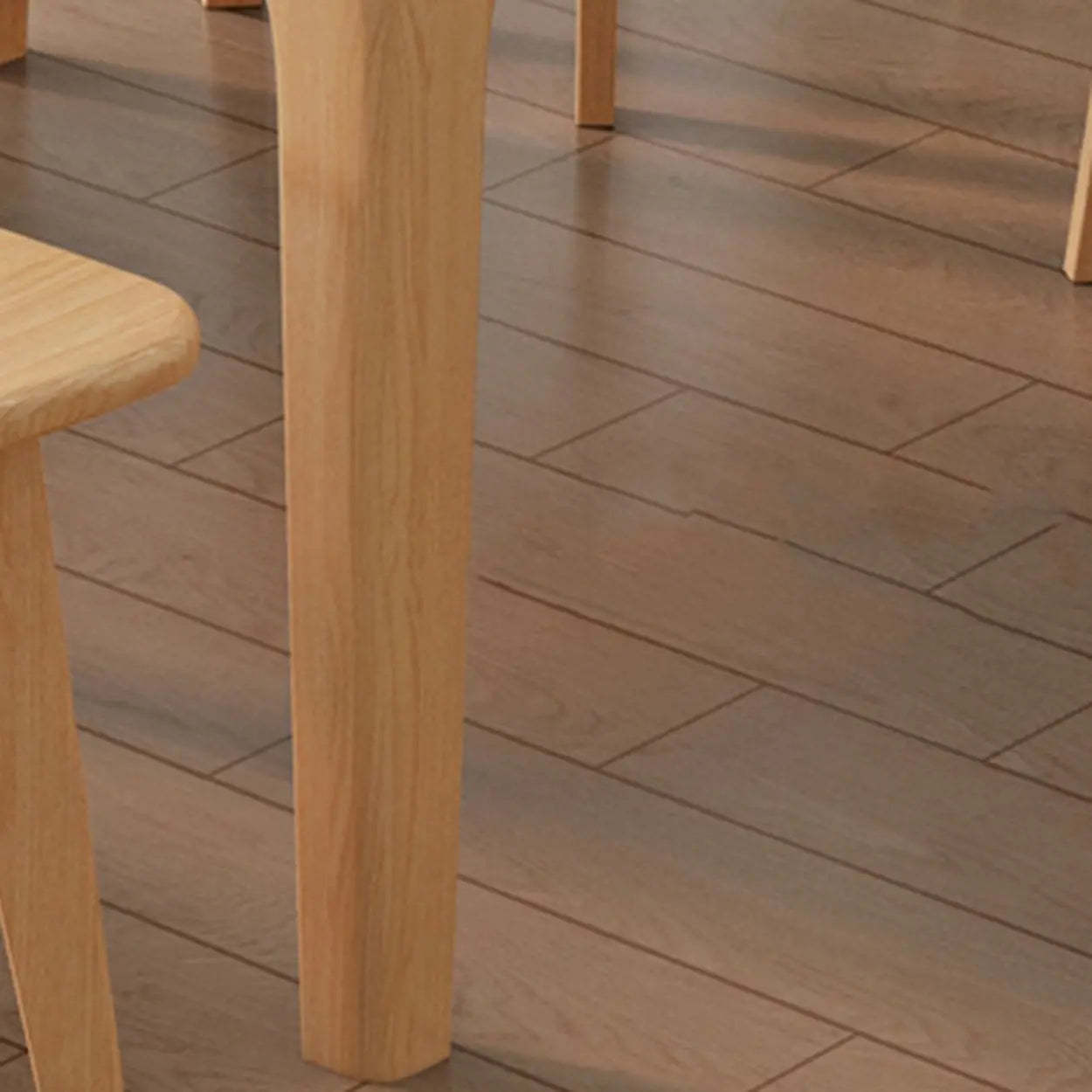 Modern Round Extendable Wood Kitchen Dining Table