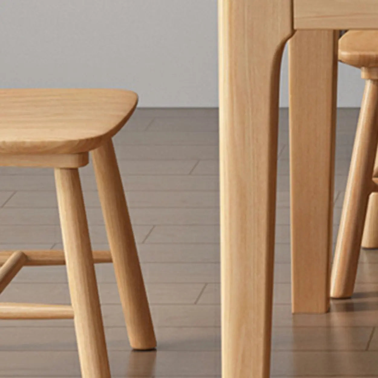 Modern Round Extendable Wood Kitchen Dining Table