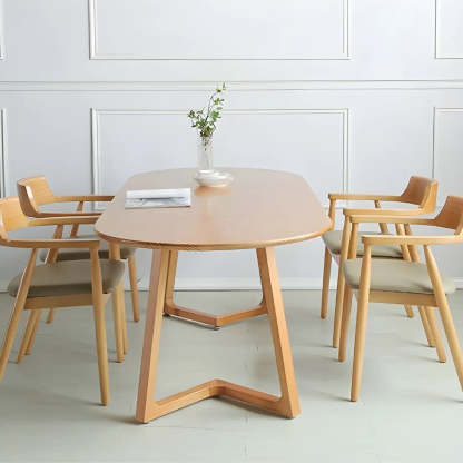 Modern Rustic Oval Pine Double-Pedestal Dining Table