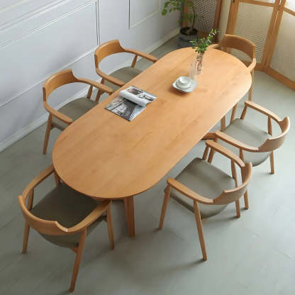 Modern Rustic Oval Pine Double-Pedestal Dining Table