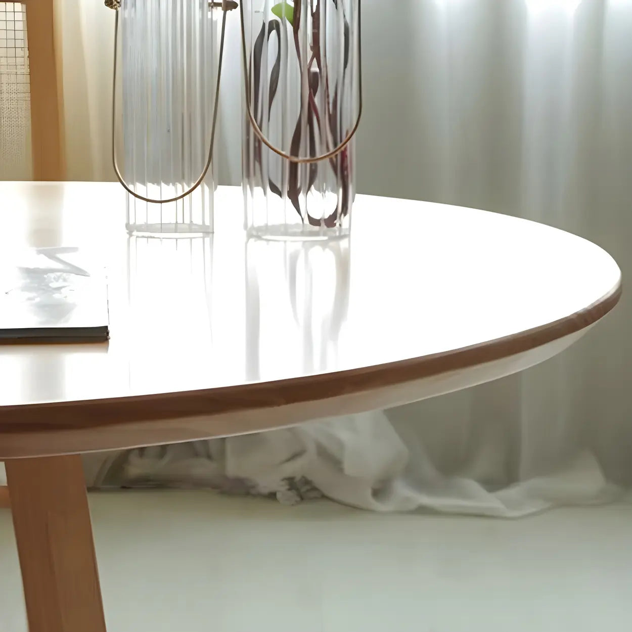 Modern Rustic Oval Pine Double-Pedestal Dining Table — Table Only