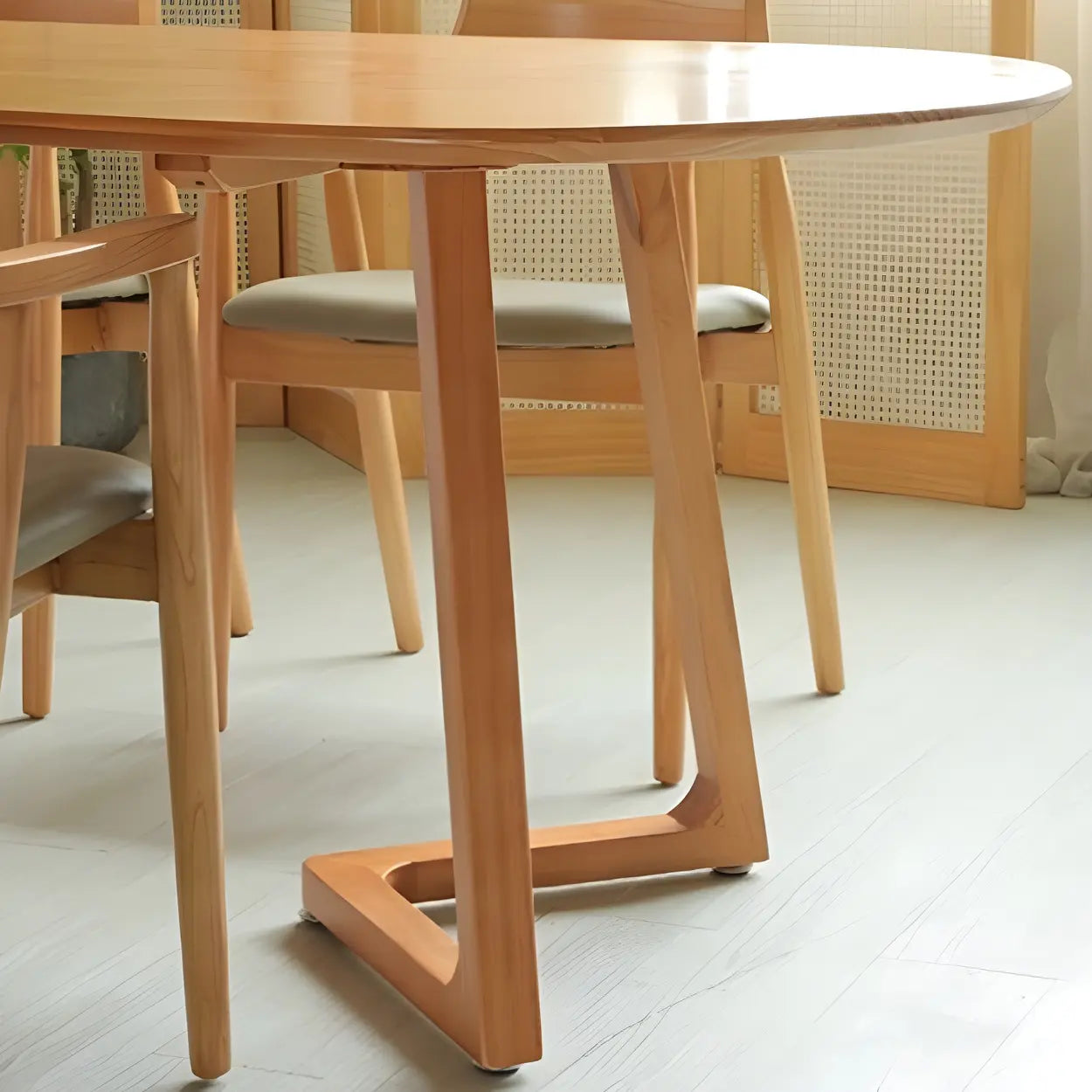 Modern Rustic Oval Pine Double-Pedestal Dining Table