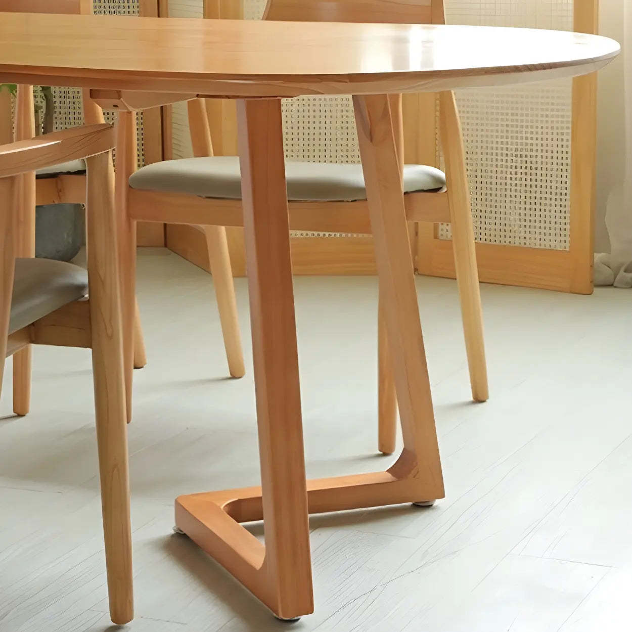 Modern Rustic Oval Pine Double-Pedestal Dining Table