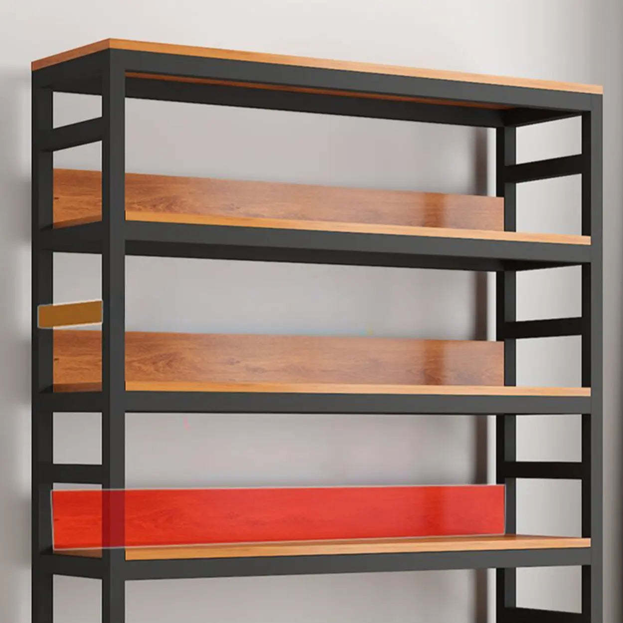 Modern Rustic Vertical Open-Shelf Bookcase