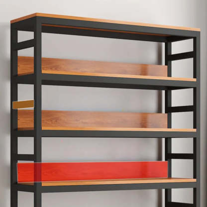 Modern Rustic Vertical Open-Shelf Bookcase