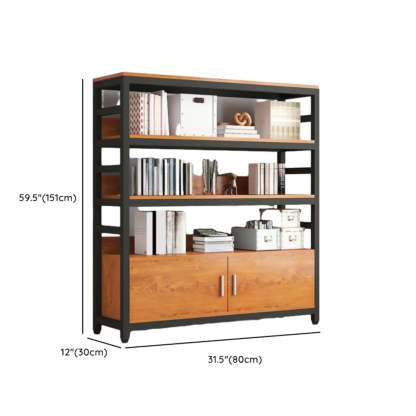 Modern Rustic Vertical Open-Shelf Bookcase