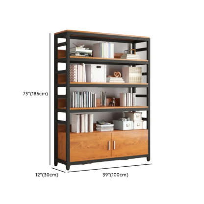Modern Rustic Vertical Open-Shelf Bookcase
