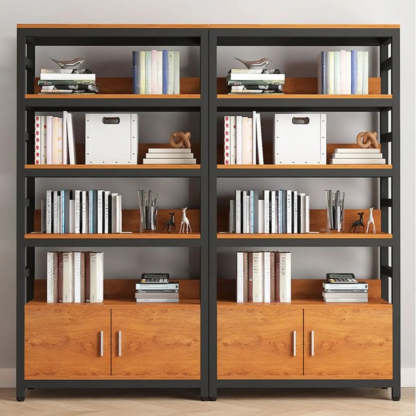 Modern Rustic Vertical Open-Shelf Bookcase