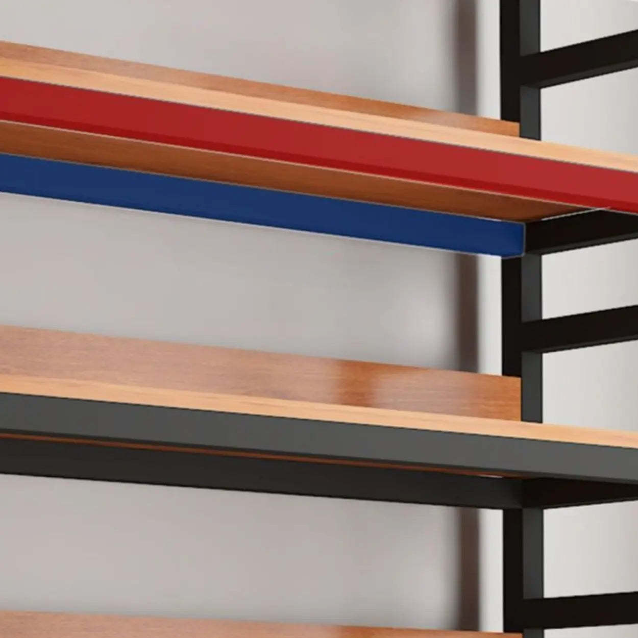 Modern Rustic Vertical Open-Shelf Bookcase