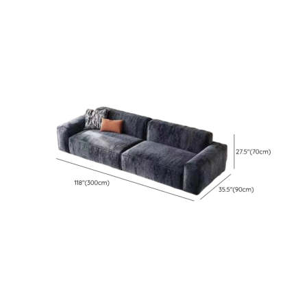 Modern Gray Deep-Seat Chenille Modular Sofa