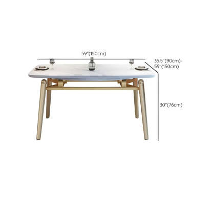 Modern Scratch-Resistant Oval Self-Storing Dining Table